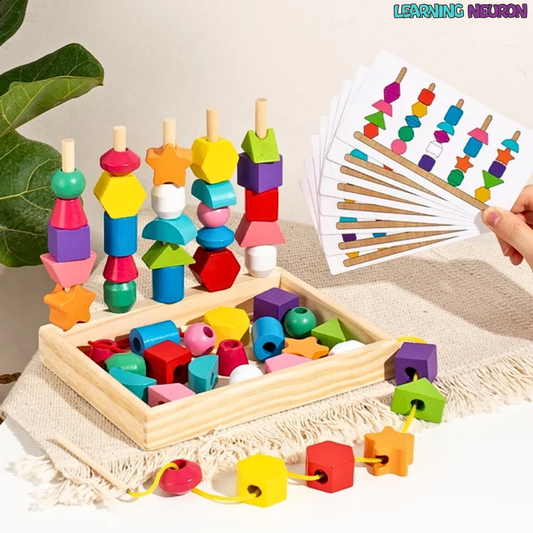 5-Column Set of Beads (Wooden Beads Sequencing and Stacking set)