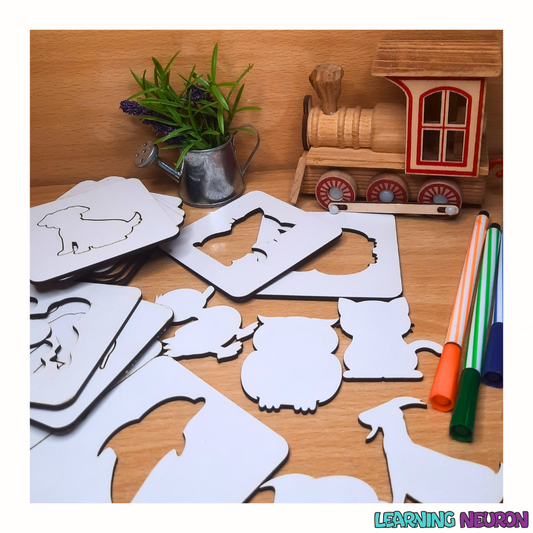 Drawing stencils Art set (Animals)