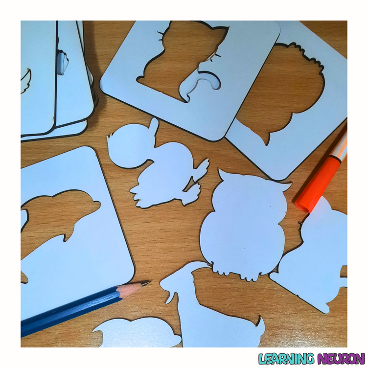 Drawing stencils Art set (Animals)